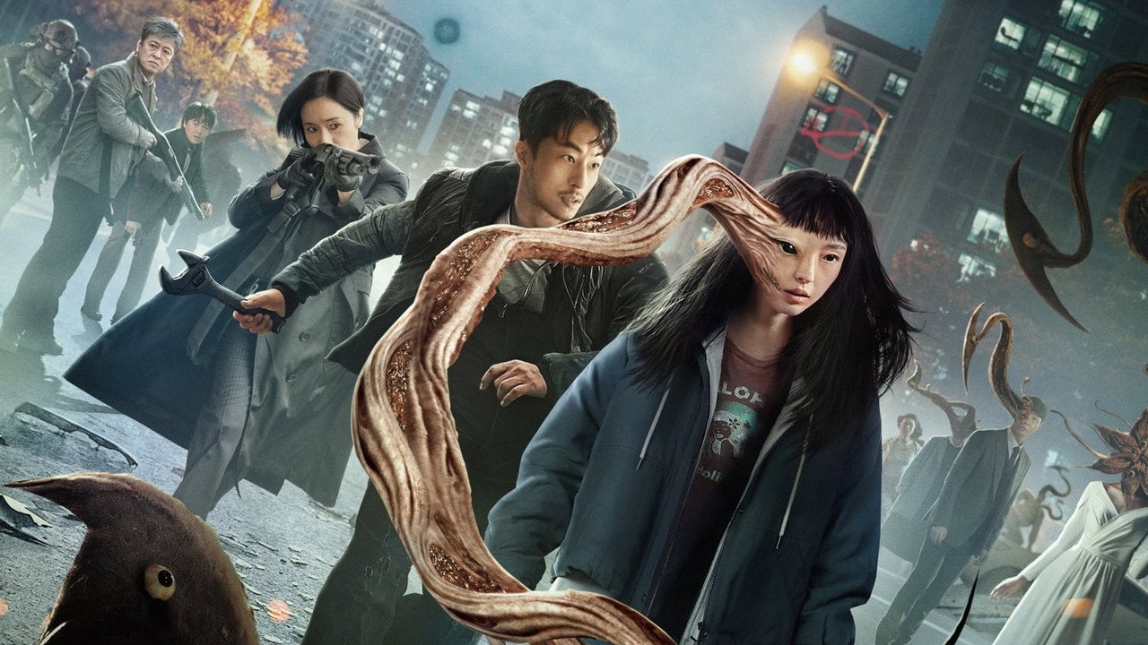 기생수: 더 그레이 액션 시퀀스 공식 스틸 — 사냥개 작전 현장