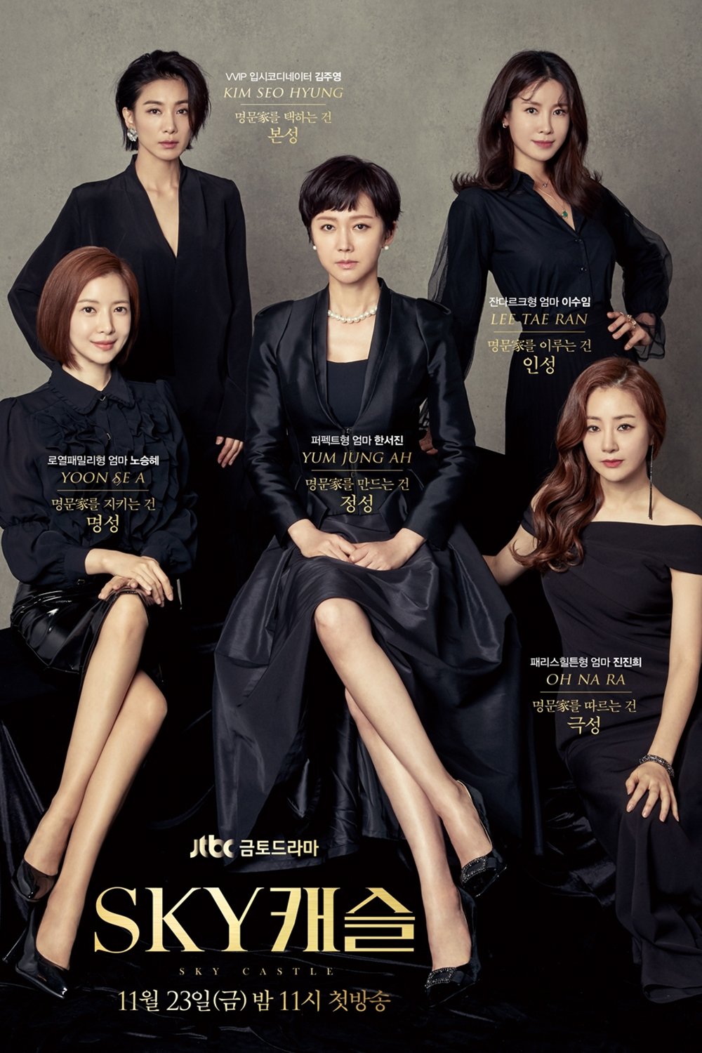 SKY 캐슬 포스터 — 염정아 입시 광풍 JTBC 드라마