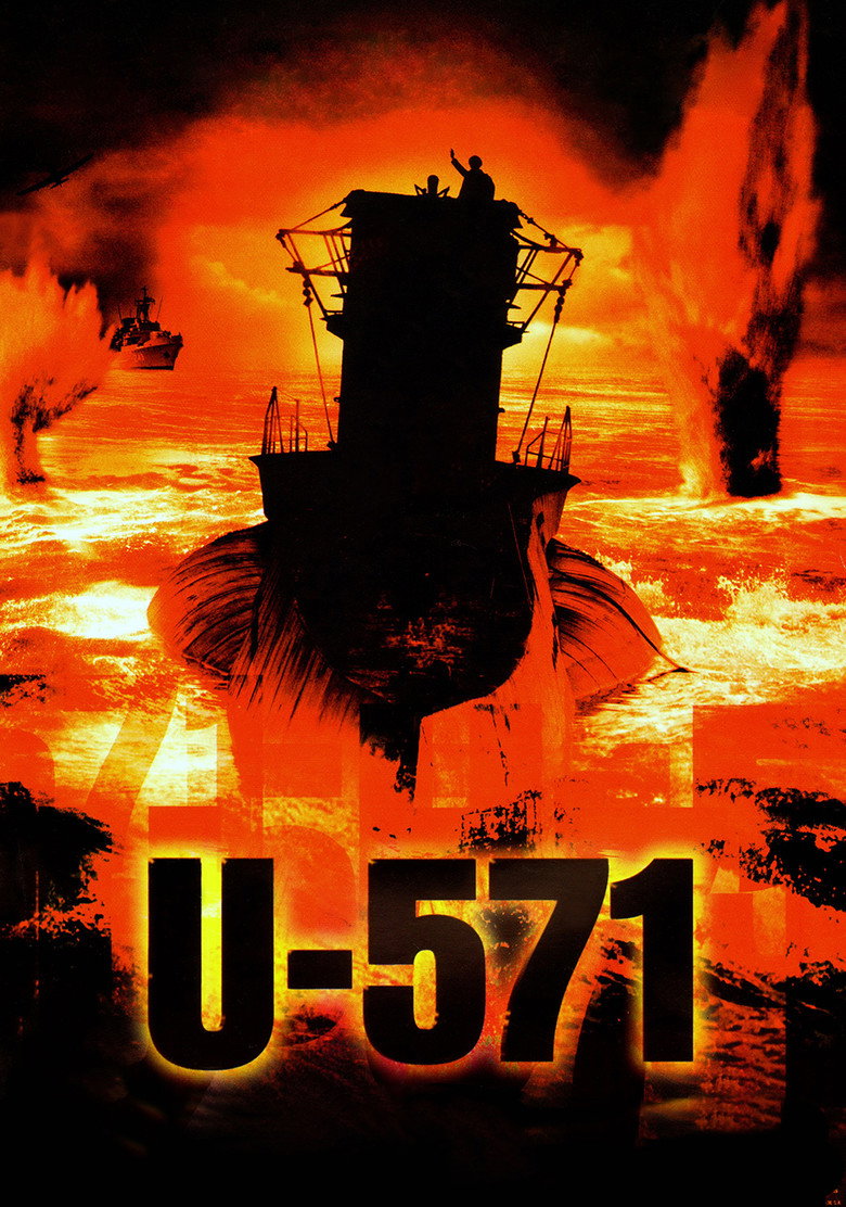 U-571 공식 포스터 | 2차대전 암호 탈취 잠수함 액션