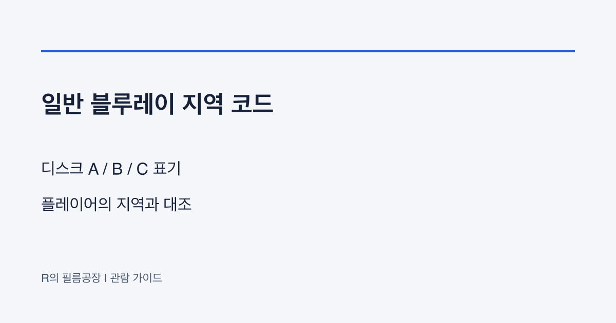 블루레이 지역 코드 A B C | 해외판 구매 전에 무엇을 볼까?