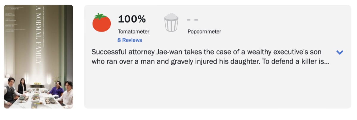 영화 보통의 가족 로튼토마토 평점