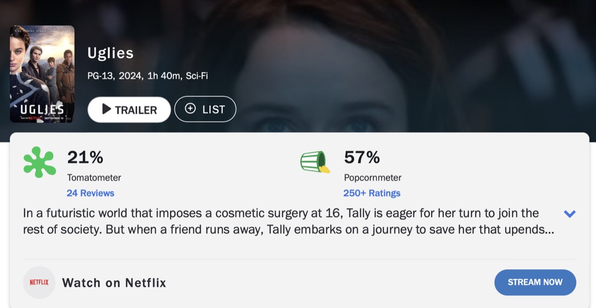 넷플릭스 영화 어글리 평점