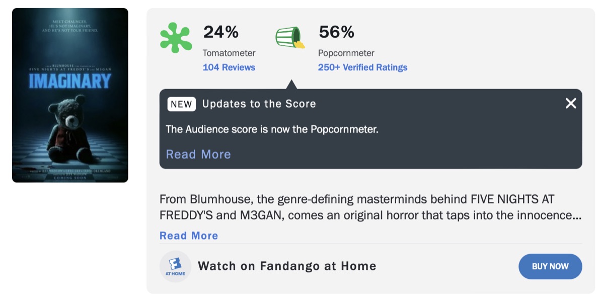 영화 이매지너리 평점