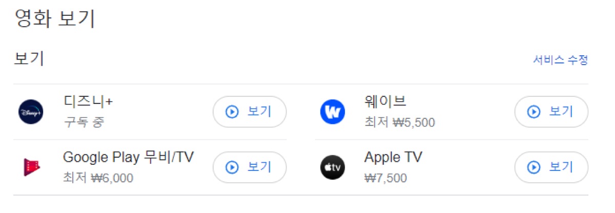 영화 어벤저스 OTT정보