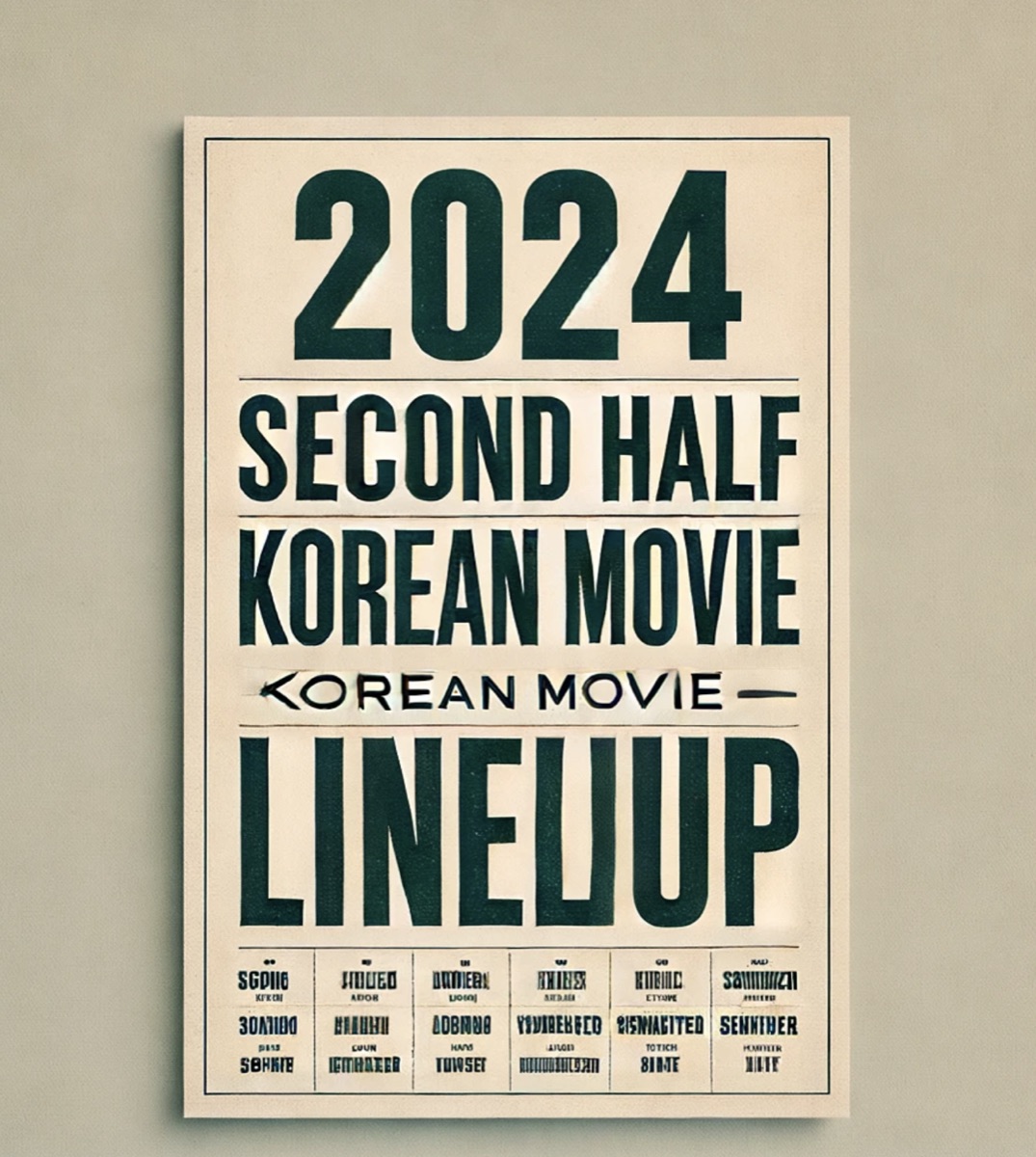 2024년 하반기 한국영화