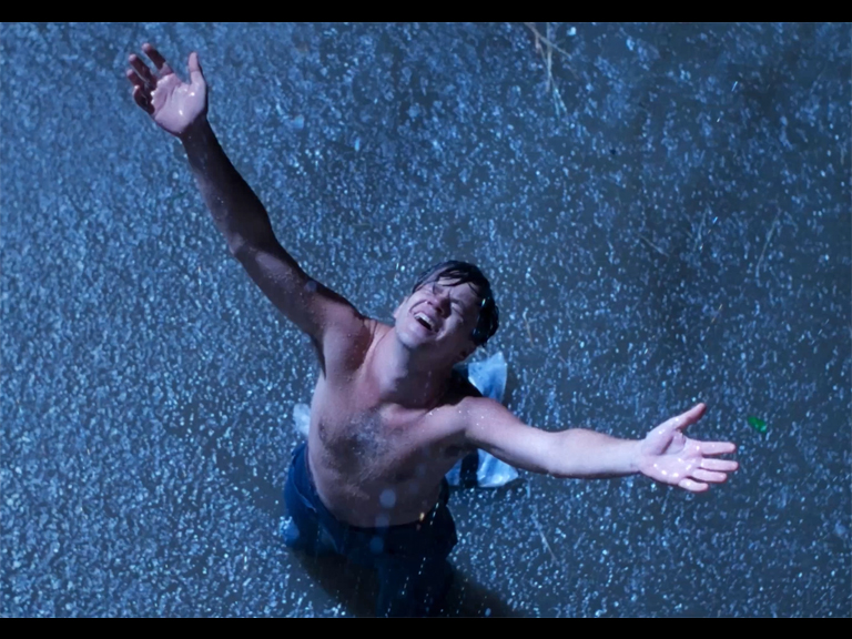 쇼생크 탈출 앤디 듀프레인 빗속 장면 팀 로빈스